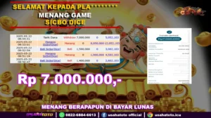 Bukti jp kemenangan sicbo dice 22 mei 25
