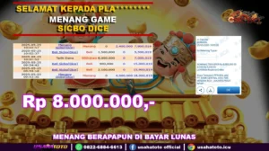 Bukti jp kemenangan sicbo dice 25 mei 25