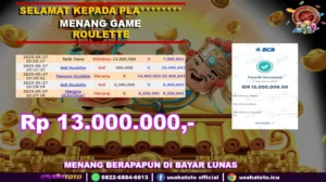 Bukti jp kemenangan game roulette 27 mei 25